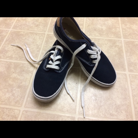 🌻Classic Navy Blue Suede Vans Platform 5.5 / 7 - Picture 5 of 7